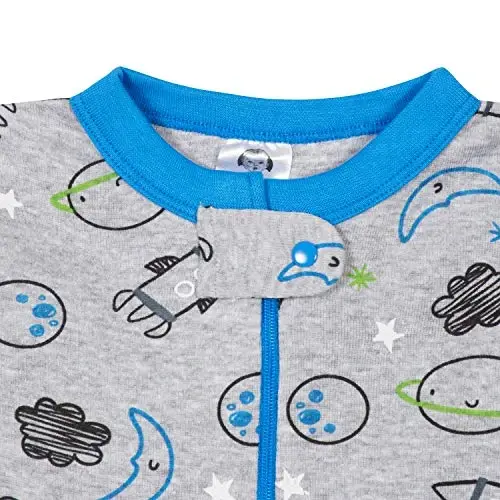 Gerber Baby Boys 2-Pack Footed Pajamas (o'g'il bolalar uchun 2 ta to'plamli oyoqli pijamalar) - 5