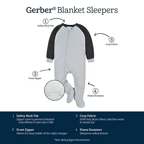 Gerber Baby Boys’ 2-Pack Sleep ‘N Play Pajamas - 6
