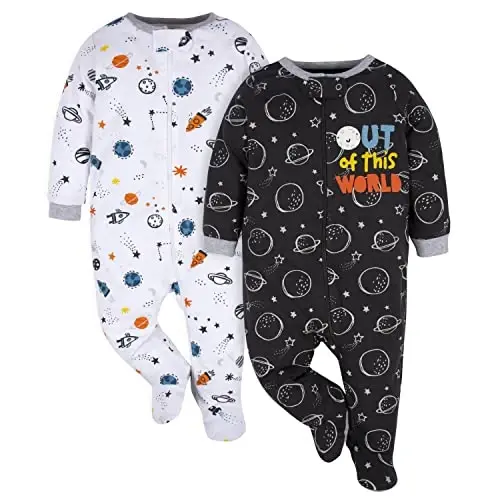 Gerber Baby Boys’ 2-Pack Sleep ‘N Play Pajamas - 1