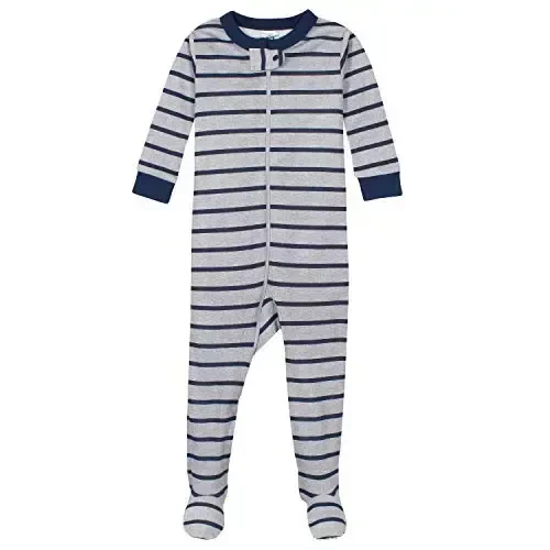 Gerber baby-boys 2-pack Snug Fit Footed Cotton Pajamas - 3