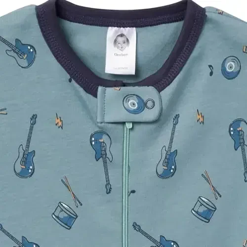 Gerber baby-boys 2-pack Snug Fit Footed Cotton Pajamas - 4