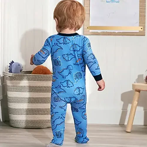 Gerber baby-boys 2-pack Snug Fit Footed Cotton Pajamas - 4