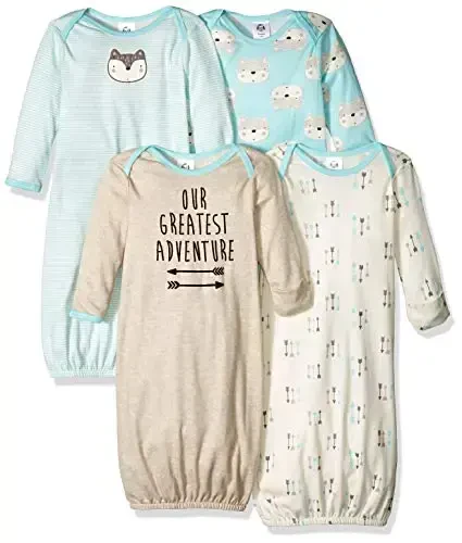 Gerber baby-boys 4-pack Sleeper Gown - 1