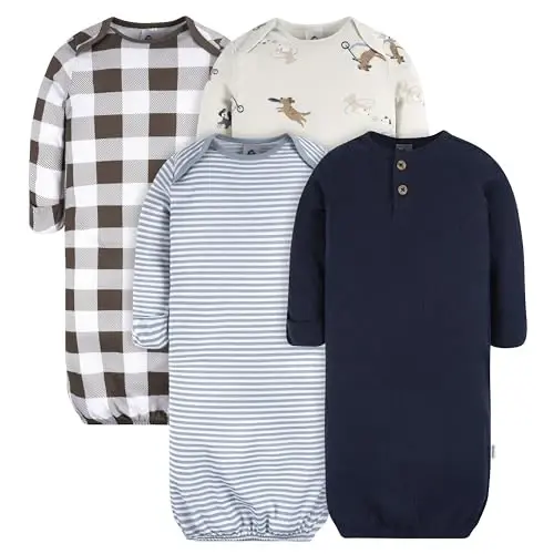 Gerber Baby Boys 4-Pack Sleeper Gown - 1