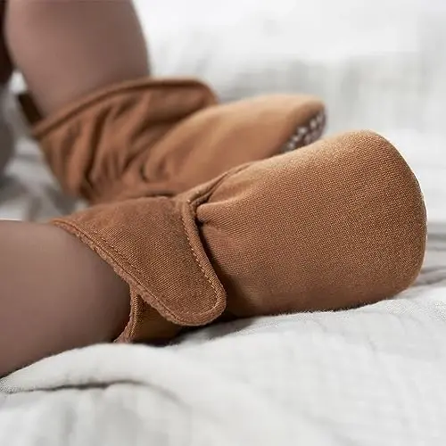 Gerber Baby Fleece Lined Wrap Fasten Non Skid Soft Slipper Booties - 4