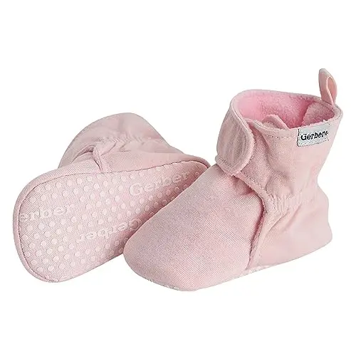 Gerber Baby Fleece Lined Wrap Fasten Non Skid Soft Slipper Booties - GERBER (1)