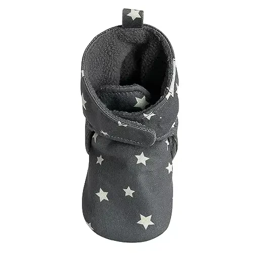 Gerber Baby Fleece Lined Wrap Fasten Non Skid Soft Slipper Booties - 3