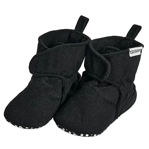 Gerber Baby Fleece Lined Wrap Fasten Non Skid Soft Slipper Booties - 1