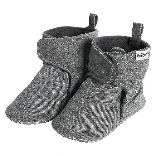 Gerber Baby Fleece Lined Wrap Fasten Non Skid Soft Slipper Booties - 1