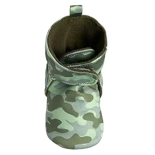Gerber Baby Fleece Lined Wrap Fasten Non Skid Soft Slipper Booties - 4