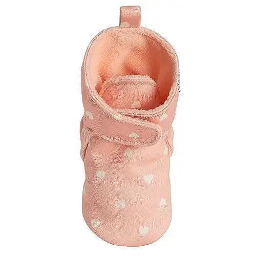 Gerber Baby Fleece Qoplamali O'rash Fasten Skidga qarshi Yumshoq Uy Terlik Botinkalari - 3