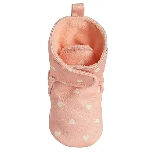 Gerber Baby Fleece Qoplamali O'rash Fasten Skidga qarshi Yumshoq Uy Terlik Botinkalari - 3