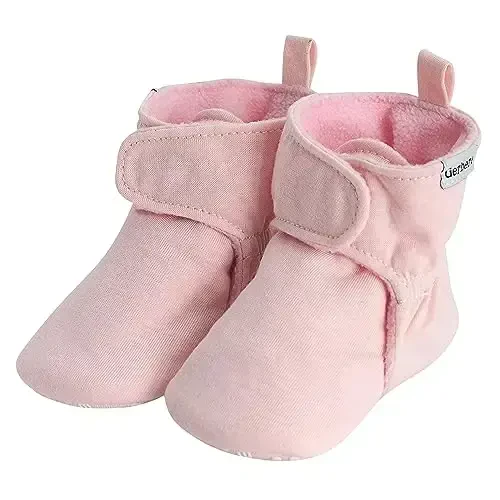 Gerber Baby Fleece Qoplangan Oʻralgan Mahkamlovchi Sirpanmaydigan Yumshoq Uy Botinkalari - 1