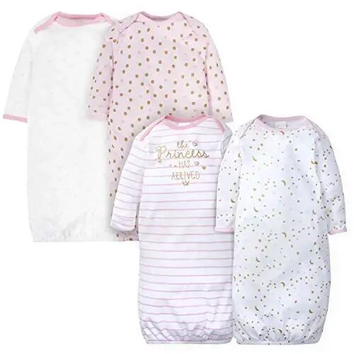 Gerber Baby Girls 4-Pack Sleeper Gown - Gerber