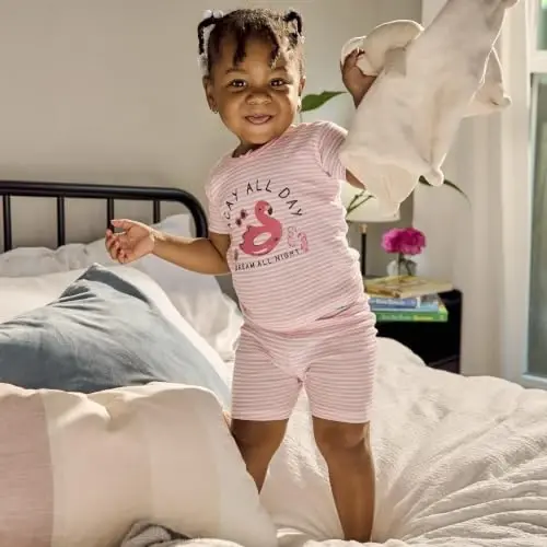 Gerber Baby Girls 4-Piece Pajama Set - 3