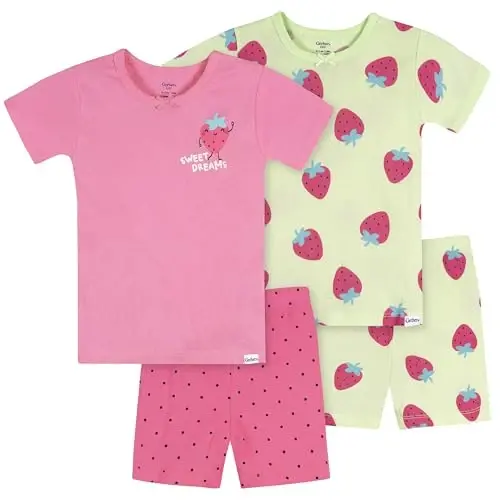 Gerber Baby Girls 4-Piece Pajama Set - 1