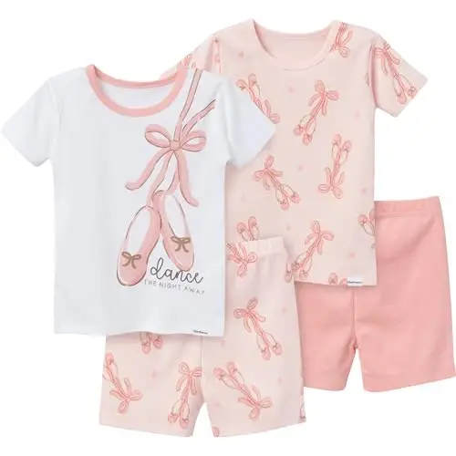 Gerber Baby Girls 4-Piece Pajama Set - 1