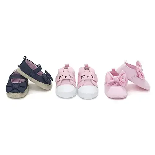 Gerber Baby Girls' Newborn Infant Girls' Ballet Crib Shoe - 5