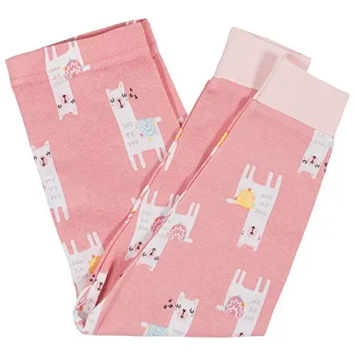 Gerber Baby Girls' Toddler Snug Fit 4-Piece Pajama Set - 5
