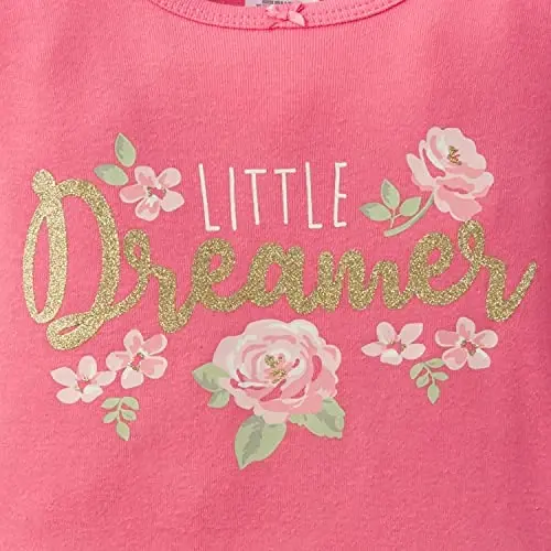 Gerber Baby Girls' Toddler Snug Fit 4-Piece Pajama Set - 2