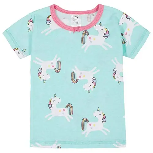 Gerber Baby Girls' Toddler Snug Fit 4 qismli pijama to'plami - 2