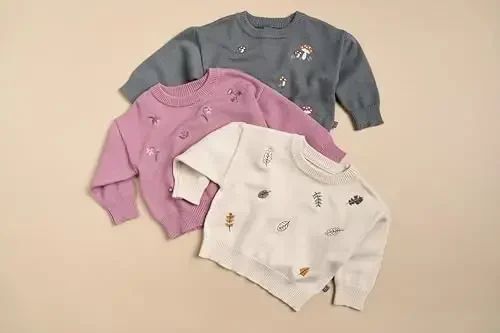 Modern Moments by Gerber Baby Embroidered Sweater Knit Top - 5
