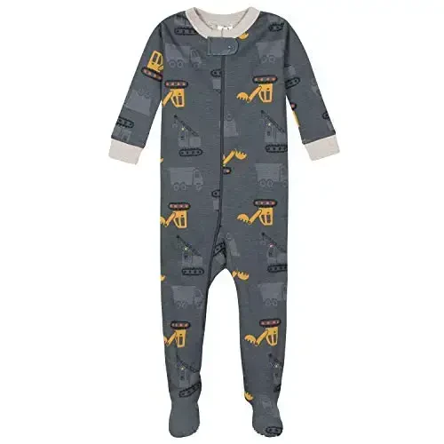 Gerber baby-boys 2-pack Snug Fit Footed Cotton Pajamas - 6