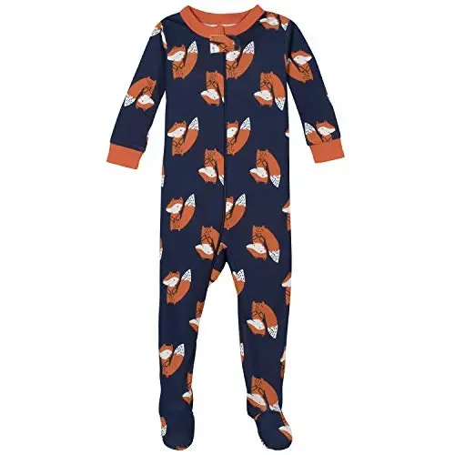 Gerber baby-boys 2-pack Snug Fit Footed Cotton Pajamas - GERBER (1)