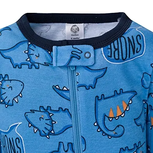 Gerber baby-boys 2-pack Snug Fit Footed Cotton Pajamas - GERBER (1)