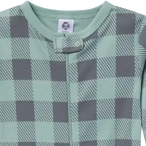 Gerber baby-boys 2-pack Snug Fit Footed Cotton Pajamas - 5