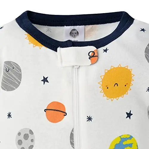 Gerber baby-boys 2-pack Snug Fit Footed Cotton Pajamas - GERBER (1)