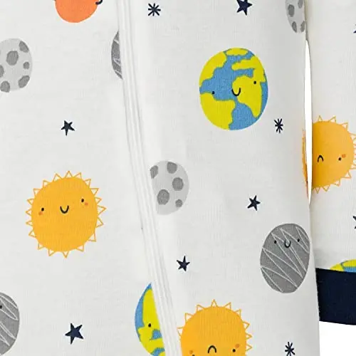 Gerber baby-boys 2-pack Snug Fit Footed Cotton Pajamas - 3