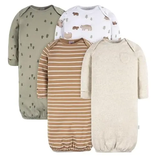 Gerber Baby Boys 4-Pack Sleeper Gown - 1