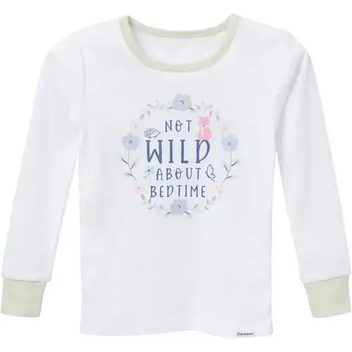Gerber Baby Girls' Toddler Snug Fit 4-Piece Pajama Set - 2