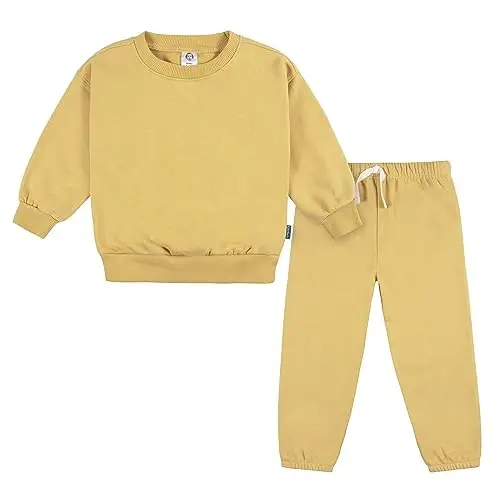 Gerber Baby Girls' Toddler 2-piece Fleece Sweatshirt and Jogger Set 