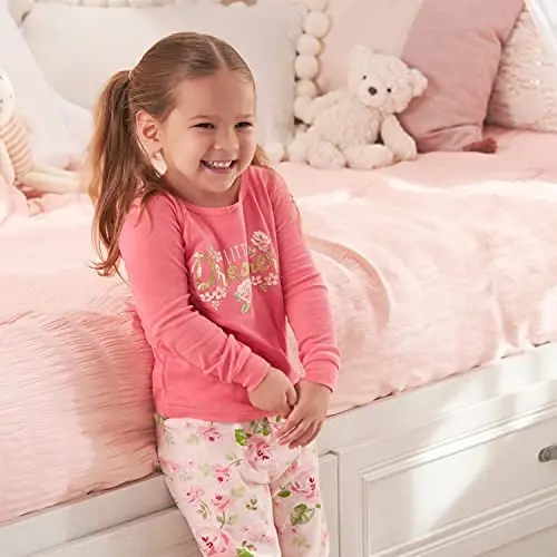 Gerber Baby Girls 4-Piece Cotton Pajama Set - 5