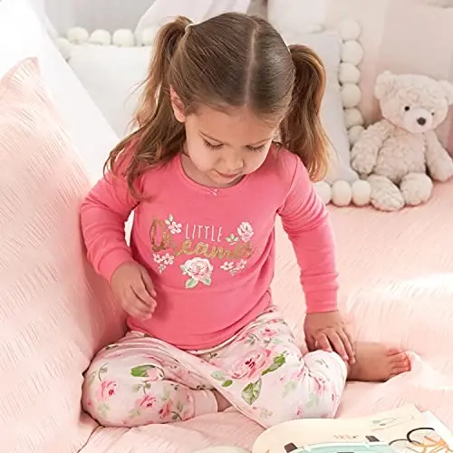 Gerber Baby Girls 4-Piece Cotton Pajama Set - 6