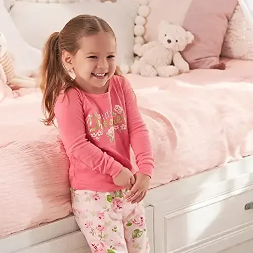 Gerber Baby Girls' Toddler Snug Fit 4-Piece Pajama Set - 5
