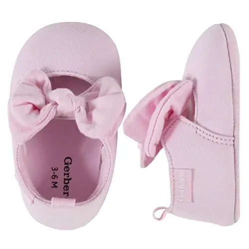 Gerber Baby Girls' Newborn Infant Girls' Ballet Crib Shoe - 4