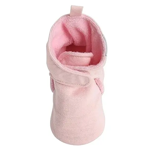 Gerber Baby Fleece Lined Wrap Fasten Non Skid Soft Slipper Booties - 3