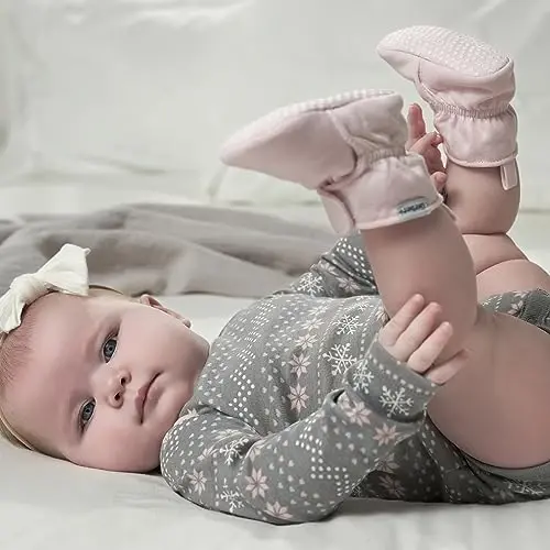 Gerber Baby Fleece Lined Wrap Fasten Non Skid Soft Slipper Booties - 4