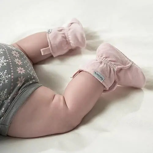 Gerber Baby Fleece Lined Wrap Fasten Non Skid Soft Slipper Booties - 5