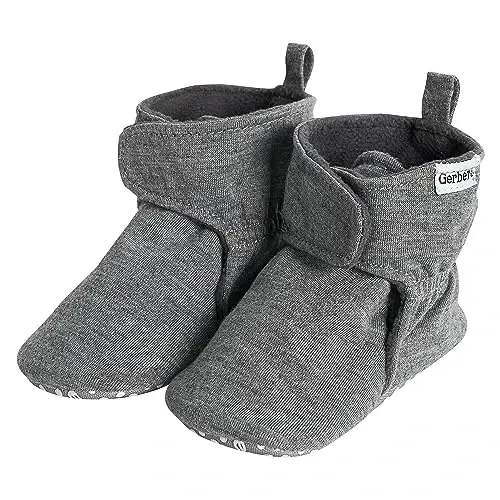Gerber Baby Fleece Lined Wrap Fasten Non Skid Soft Slipper Booties 