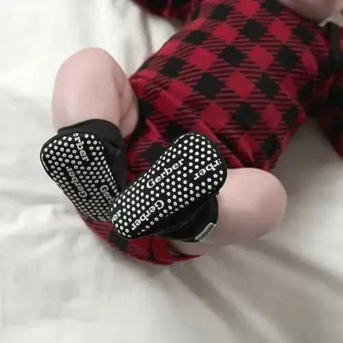 Gerber Baby Fleece Lined Wrap Fasten Non Skid Soft Slipper Booties - 4