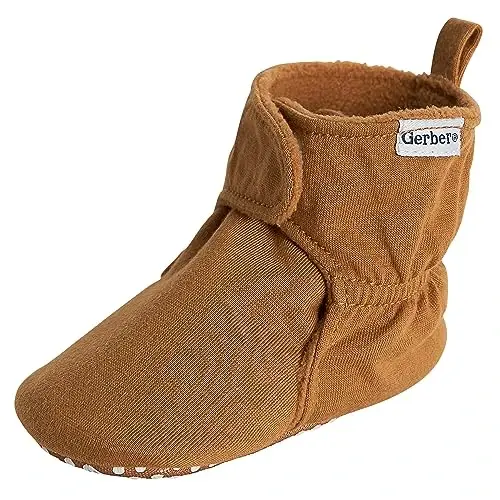 Gerber Baby Fleece Lined Wrap Fasten Non Skid Soft Slipper Booties - GERBER (1)