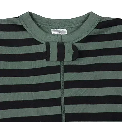 Gerber chaqaloq o'g'il bolalar uchun 2 dona qulay oyoqli paxta pijamalari - 5