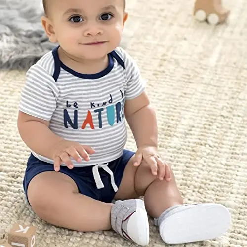 Gerber Baby Boys & Girls Sneakers Crib Shoes for Newborn - Toddler - 5