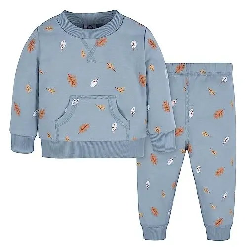Gerber baby-boys Baby Boys Toddler 2-piece Fleece Sweatshirt and Jogger Set - 1