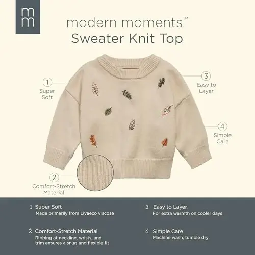 Gerber Modern Moments Bolalar uchun Kashtali Triko Ko'ylagi - 6