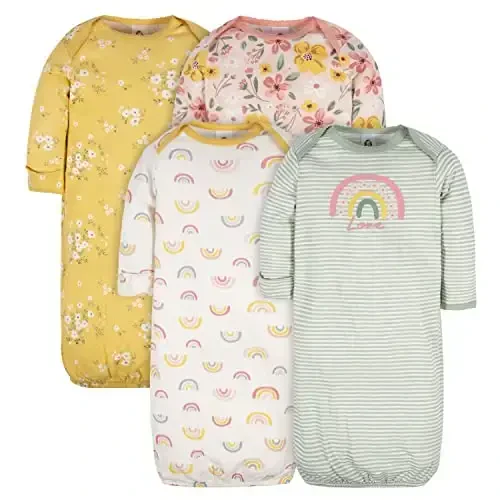 Gerber Unisex Baby 4-Pack Sleeper Gown - MODAZONE